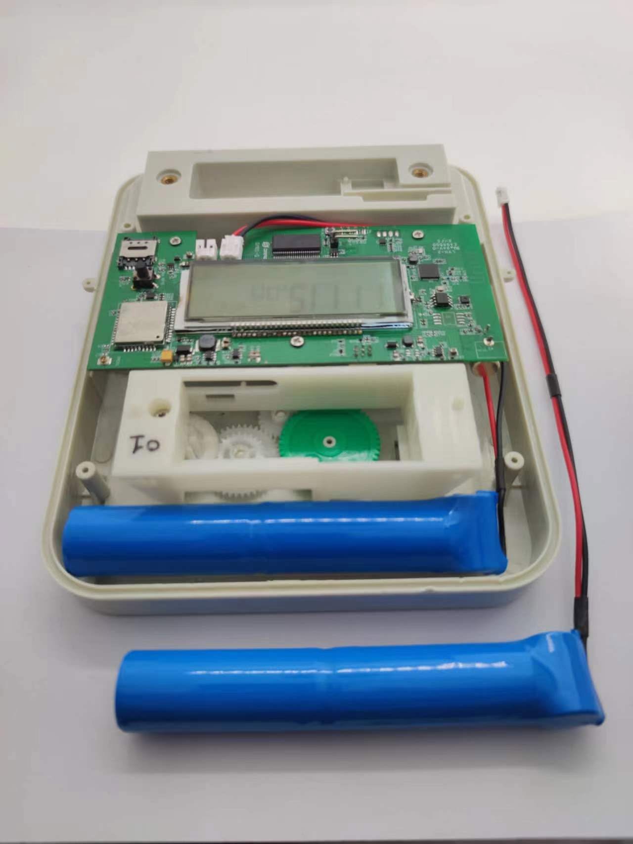 2ER18505 and SPC1520 lithium thionyl chloride battery packs fitted in an Indian smart gas meter